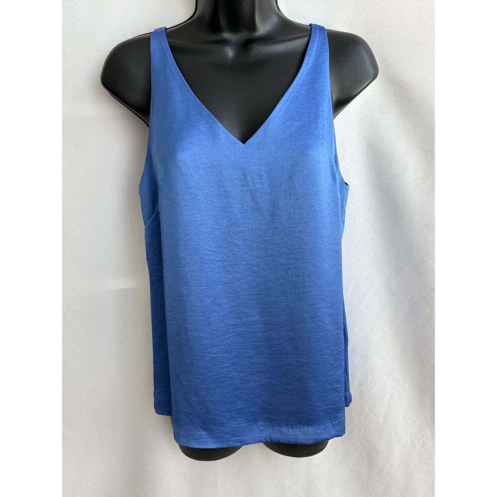 Banana Republic V Neck Flowy Blouse Deep Blue XS Formal Classy Career Office